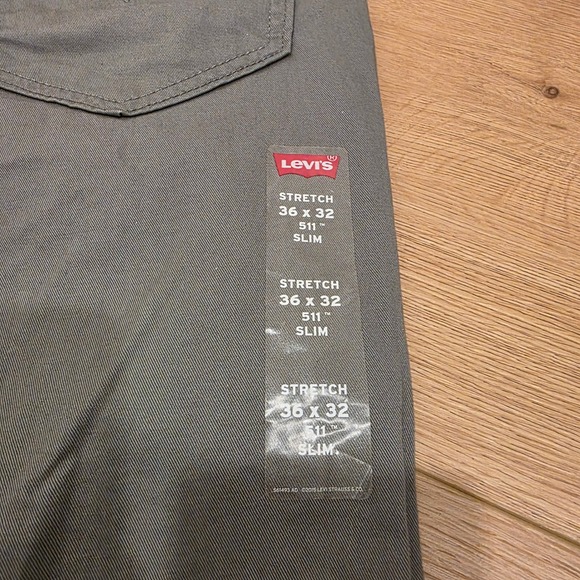 Levis 511 Slim Commuter Pants Mens W36 L32 Grey 3M Reflective Utility NWT - Picture 12 of 15